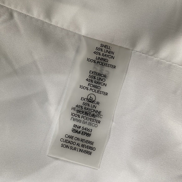 Calvin Klein Paisley Print Linen-Blend Collar Roll-Tab Sleeve Open Front Jacket - Picture 12 of 16